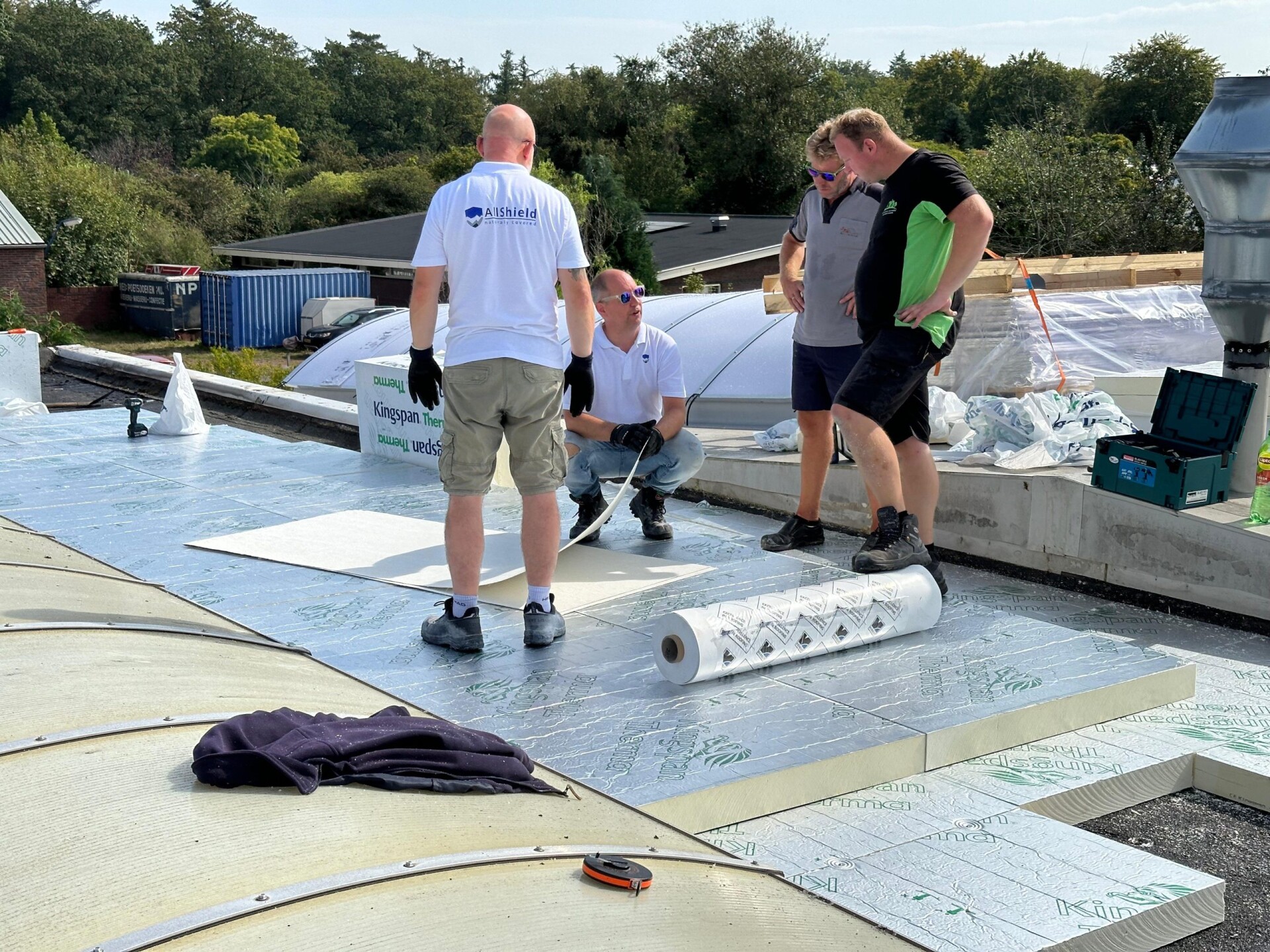 AllShield BarrierSheets protect new commercial roofs against fire, especially when PV panels are used.