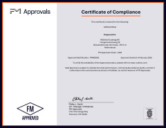 Certificate of Compliance FM 4482 Approved AllShield Blue.