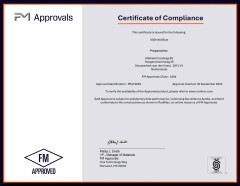 Certificate of Compliance FM 4484 for Roofs with Solarpanels.