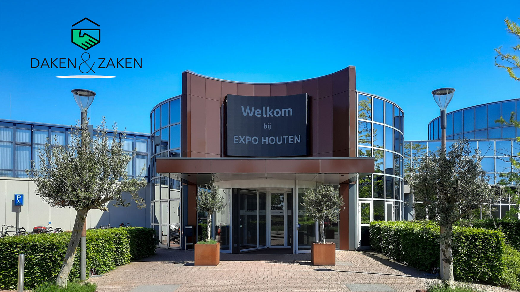 Entrance of the Daken & Zaken trade fair 2025 at EXPO Houten, where AllShield welcomes visitors at stand 57