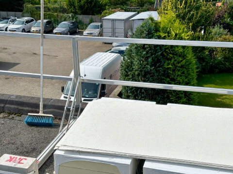 Mitsubishi Van Veldhuizen Garage: fireproofed roof with AllShield BarrierSheet solution and PVC, ready for solar panels.