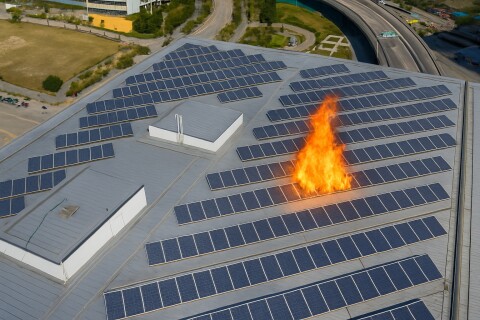 Solarpanel fire on commercial roofs in Q2 2025 an overview